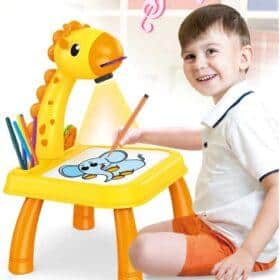 Tegne projektorbord til børn m/24 dias, musik og 12 tusser