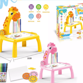 Tegne projektorbord til børn m/24 dias, musik og 12 tusser