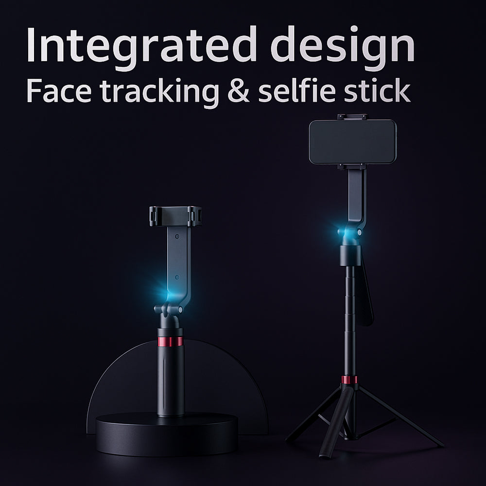 Selfiestick m/Intelligent Ansigtssporing inkl. lys (følger dig automatisk når du bevæger dig) - Q185