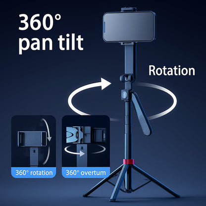 Selfiestick m/Intelligent Ansigtssporing inkl. lys (følger dig automatisk når du bevæger dig) - Q185