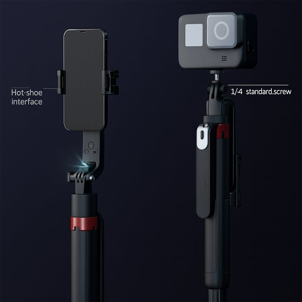 Selfiestick m/Intelligent Ansigtssporing inkl. lys (følger dig automatisk når du bevæger dig) - Q185