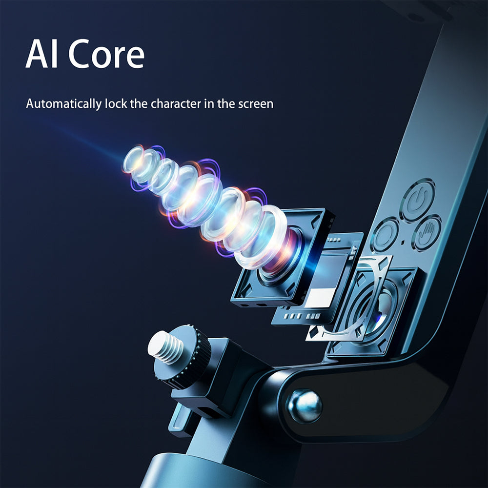 Selfiestick m/Intelligent Ansigtssporing inkl. lys (følger dig automatisk når du bevæger dig) - Q185