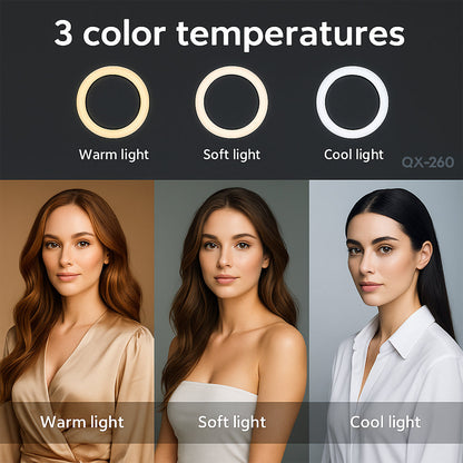 Ring light - 3 lysindstillinger - QX-260