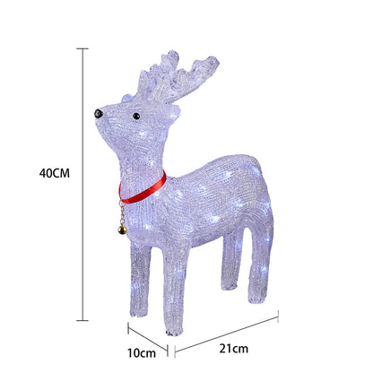 Rensdyr Akryl - højde 40 cm med LED-Lys