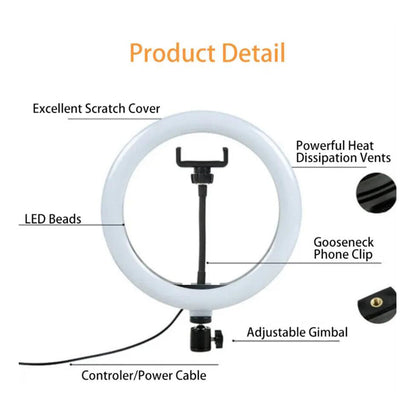 LED Ring Light – Perfekt Lys til Makeup, Livestreaming og Fotografi!