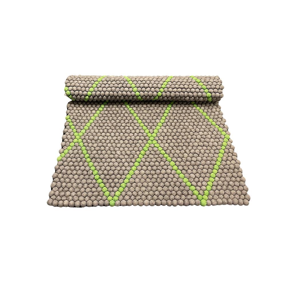 Tæppe i 100% ren Nepal uld - mørkegrå - 100 x 70 cm