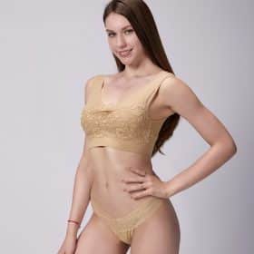 Blondetrusser (G-streng) - pakke med 5 stk (sort, hvid, beige)