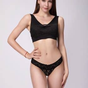 Blondetrusser (G-streng) - pakke med 5 stk (sort, hvid, beige)