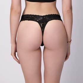 Blondetrusser (G-streng) - pakke med 5 stk (sort, hvid, beige)