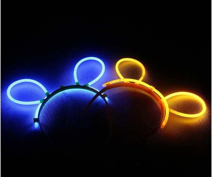 Hårbånd m/Ører -Selvlysende glow stick