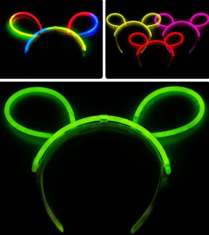 Hårbånd m/Ører -Selvlysende glow stick