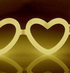 Briller Hjerteformet - Selvlysende glow stick