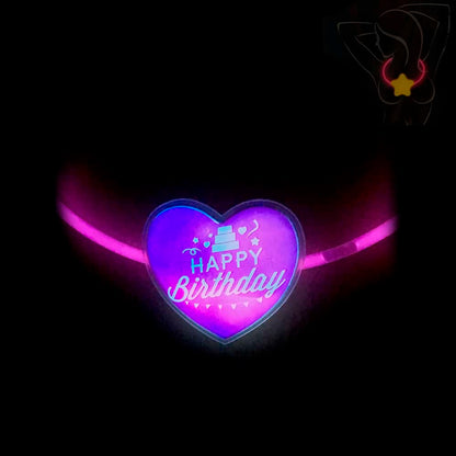 Halskæde m/hjerte- Selvlysende glow stick - 2 modeller