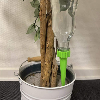 Selvvandende PET-flaske til potteplanter/bede - pakke m/6 stk.
