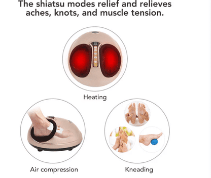 Shiatsu fodmassageapparat med varme