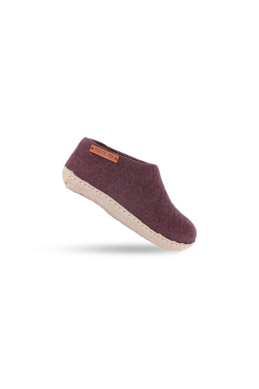 Uldhjemmesko Børn (100% ren uld) - Model Lilla m/sål i skind - Dansk Design fra SHUS