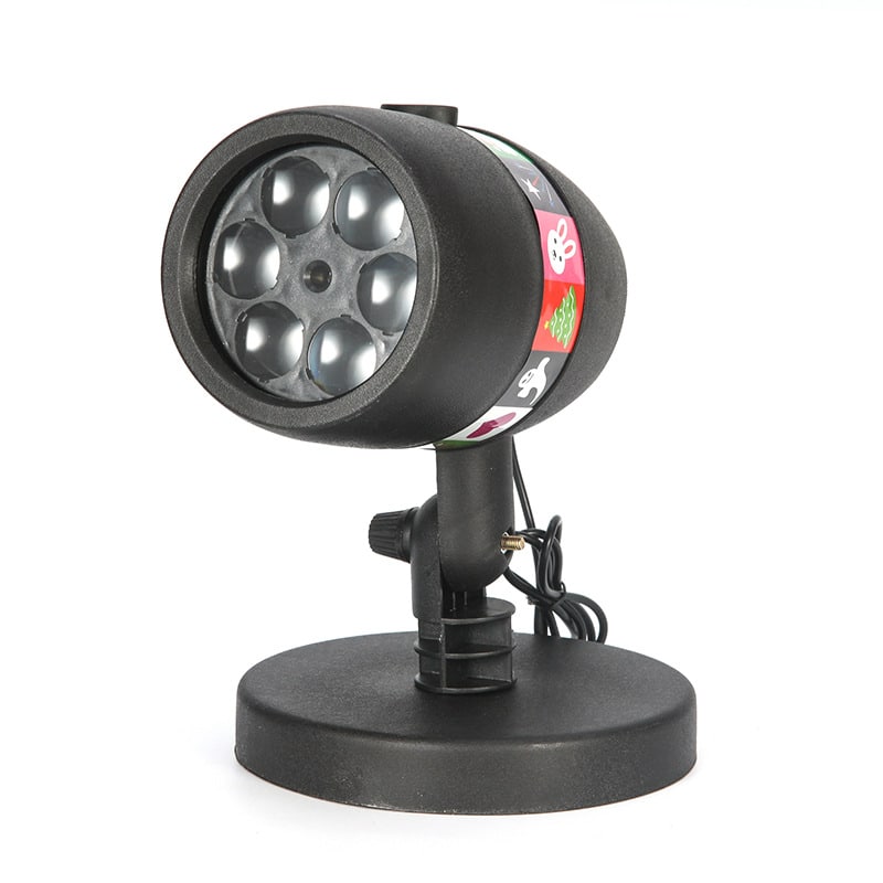 LED Magic Light Projektor – med 12 bevægelige lysmotiver