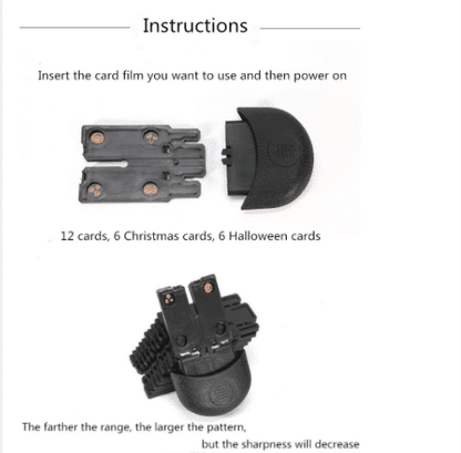 LED Magic Light Projektor – med 12 bevægelige lysmotiver