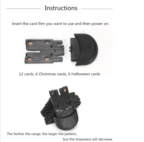 LED Magic Light Projektor – med 12 bevægelige lysmotiver