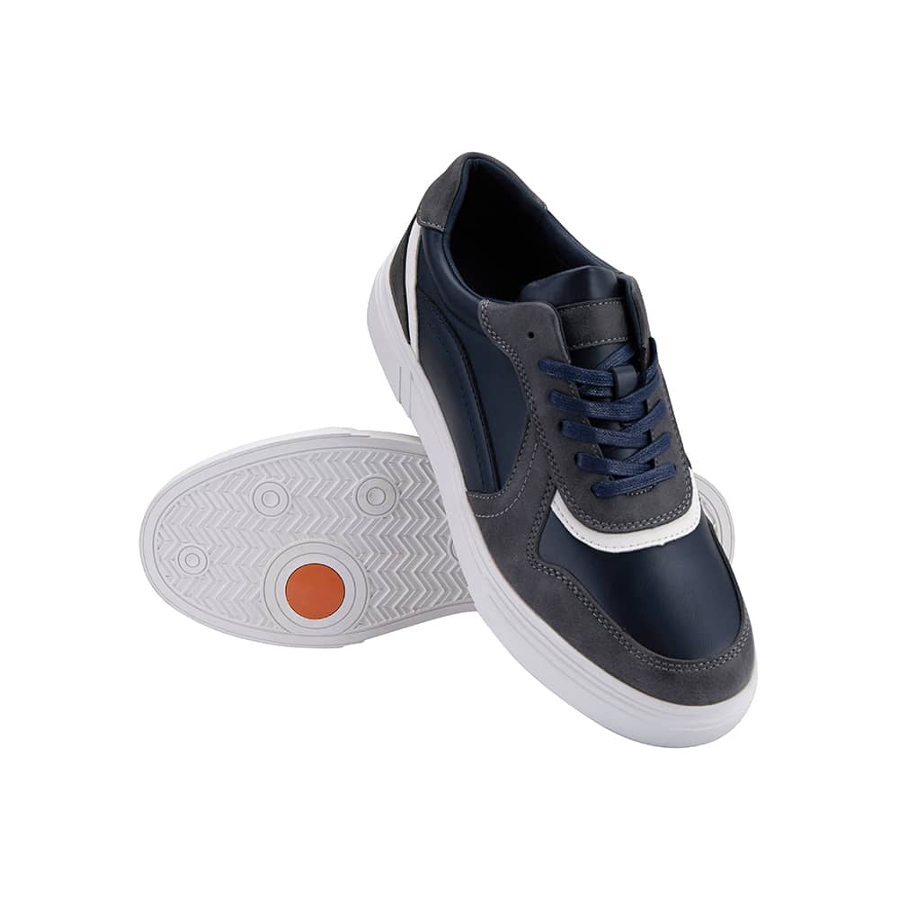Sneakers til herre, Navyblå og Hvide