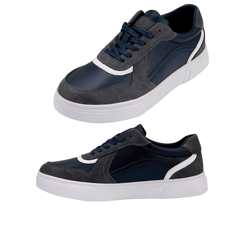 Sneakers til herre, Navyblå og Hvide