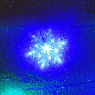 LED-Lyskæde med Blinkende Snefnug 3,5 meter