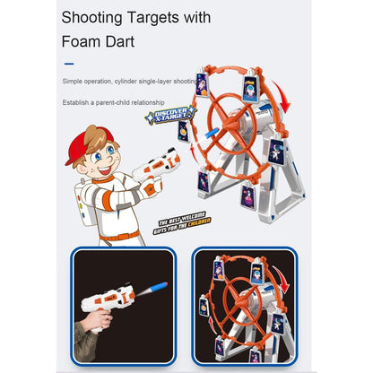 Space Shooting Pistol inkl. roterende scoretavle