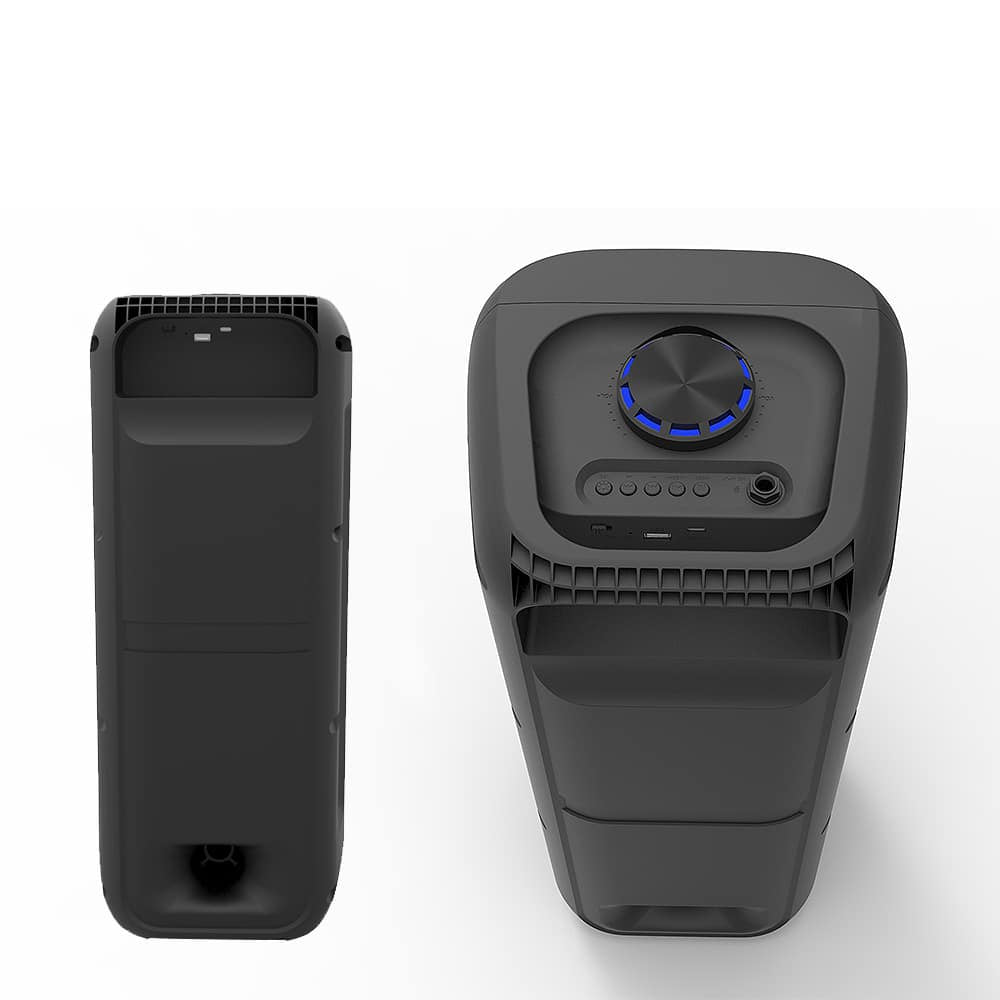 Soundbox højtaler med bluetooth, RGB-lys, FM-radio og mikrofon (56 x 24 cm.)