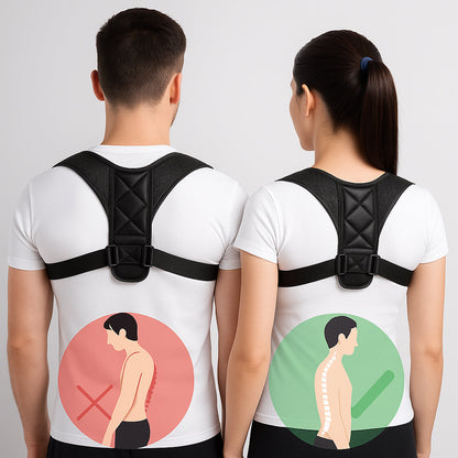 Justerbar holdningskorrigerende rygstøtte