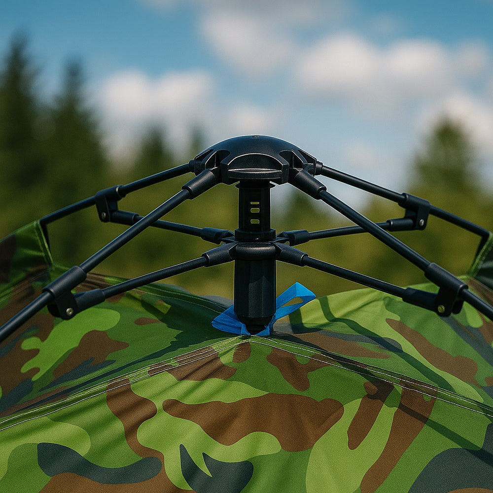 Quick-Up Camouflagetelt til 3–8 personer