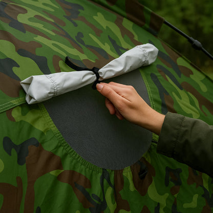 Quick-Up Camouflagetelt til 3–8 personer