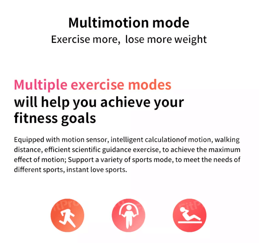 Smartwatch - m/Puls- & blodtryksmåler (vand- og støvafvisende)