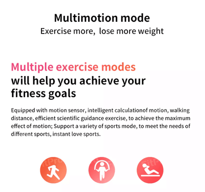 Smartwatch - m/Puls- & blodtryksmåler (vand- og støvafvisende)