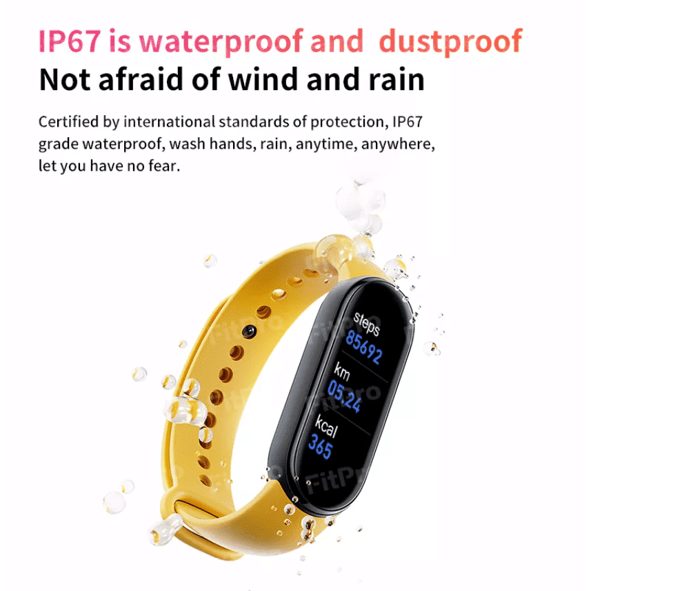 Smartwatch - m/Puls- & blodtryksmåler (vand- og støvafvisende)