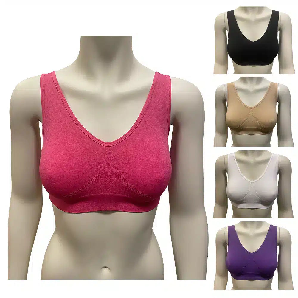 Ahh Bra - pakke med 5 stk. sømløs bh (fås i flere forskellige farver)