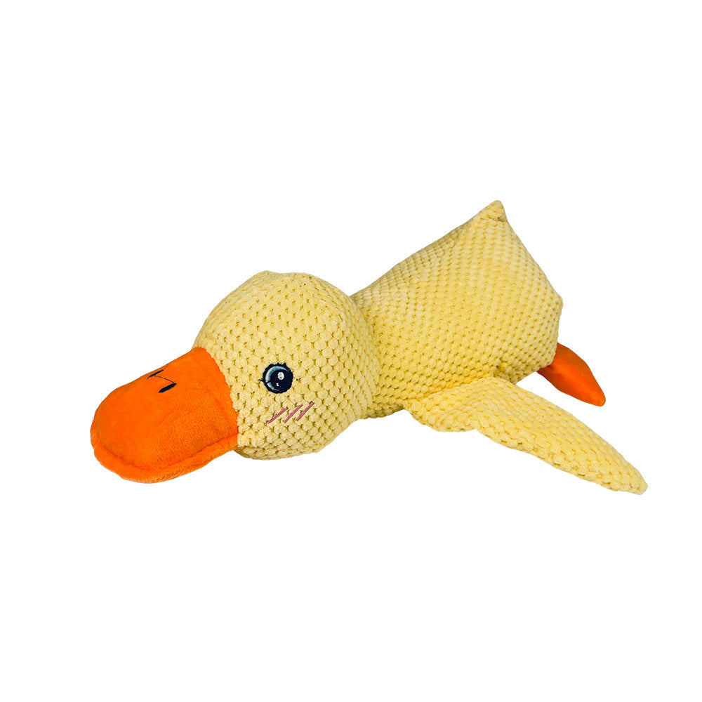 Hundelegetøj Blød And m/lyd, gul eller mintgrøn