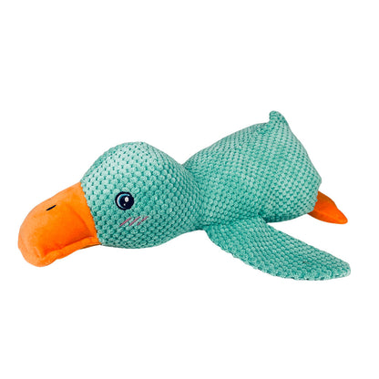 Hundelegetøj Blød And m/lyd, gul eller mintgrøn