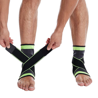 Ankelbandage med Kompressionsrem og Beskytter
