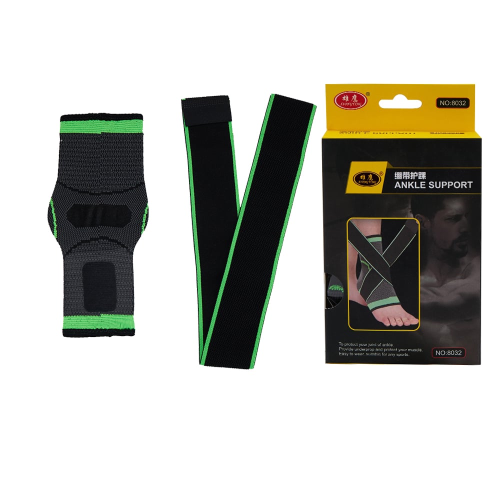 Ankelbandage med Kompressionsrem og Beskytter