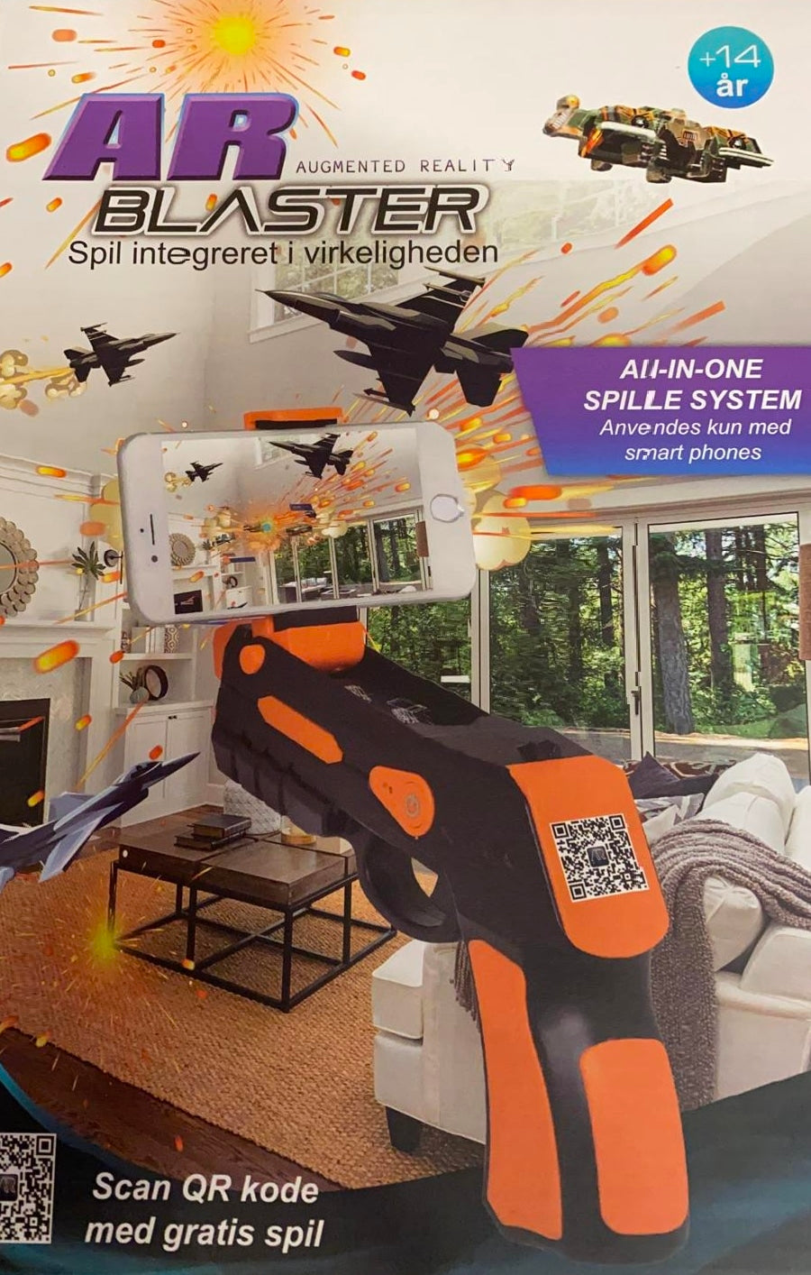 AR Blaster Pistol - virtuel skydeverden på mobilen
