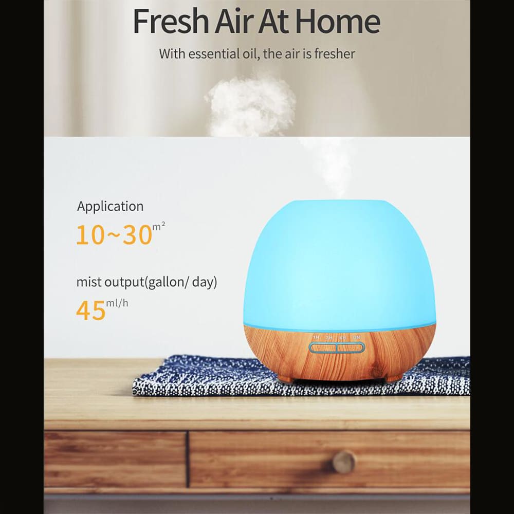 Aroma Diffuser 400 ML m/fjernbetjening - Stilren og smuk – 2 farver -