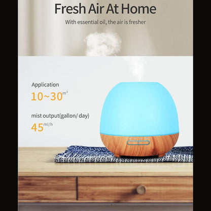 Aroma Diffuser 400 ML m/fjernbetjening - Stilren og smuk – 2 farver -
