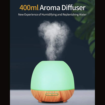 Aroma Diffuser 400 ML m/fjernbetjening - Stilren og smuk – 2 farver -