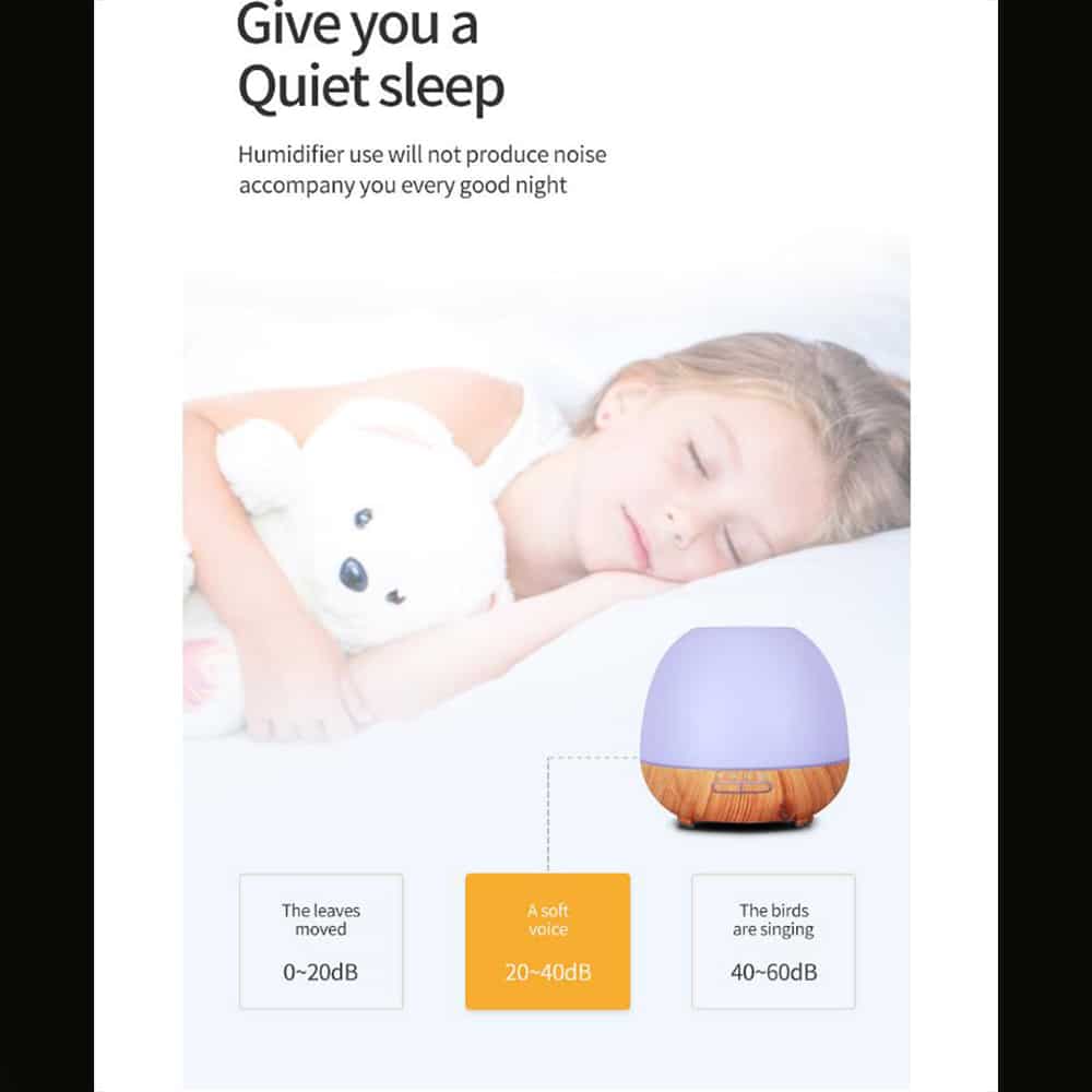 Aroma Diffuser 400 ML m/fjernbetjening - Stilren og smuk – 2 farver -