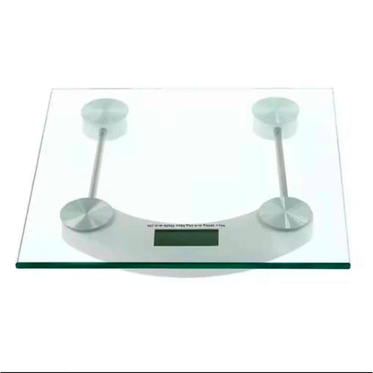 Badevægt (180 kg) med gennemsigtig glasplatform