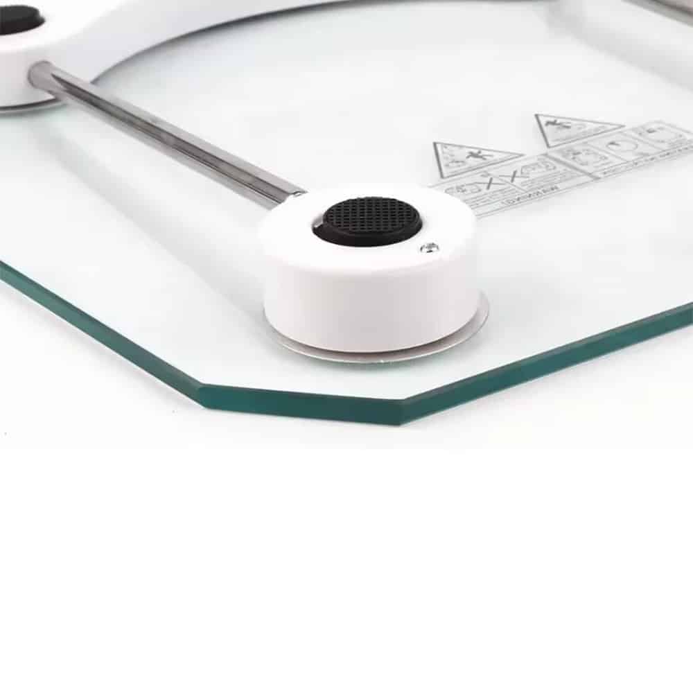 Badevægt (180 kg) med gennemsigtig glasplatform