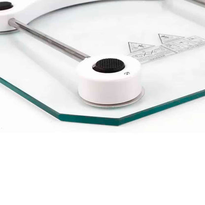 Badevægt (180 kg) med gennemsigtig glasplatform