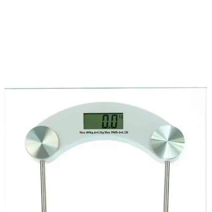 Badevægt (180 kg) med gennemsigtig glasplatform