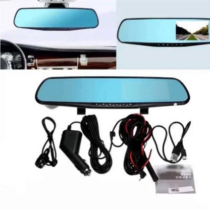 Dashcam bakspejl med front/bak kamera (Fuld HD og Nightvision)