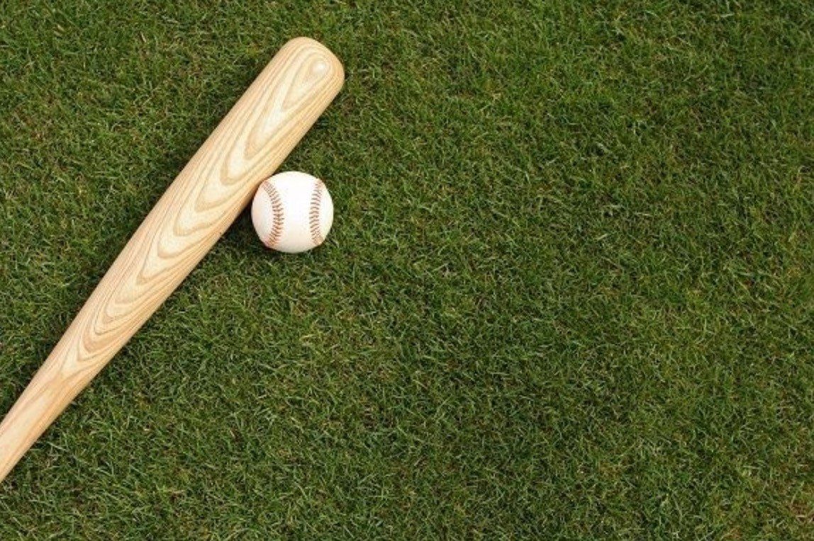 Baseballbat i Træ inkl. bold